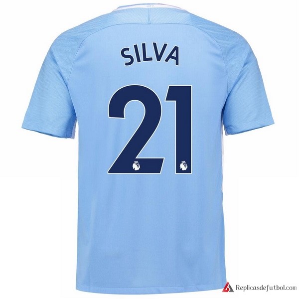 Camiseta Manchester City Primera equipación Silva 2017-2018